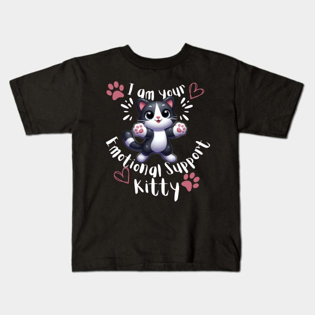 I am your emotional support kitty Kids T-Shirt by Art from the Machine